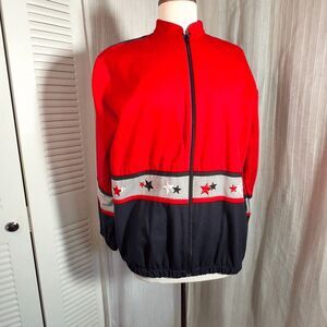 Bon Worth Jacket Size S Women’s Vintage Red Black Bomber Lightweight Jacket